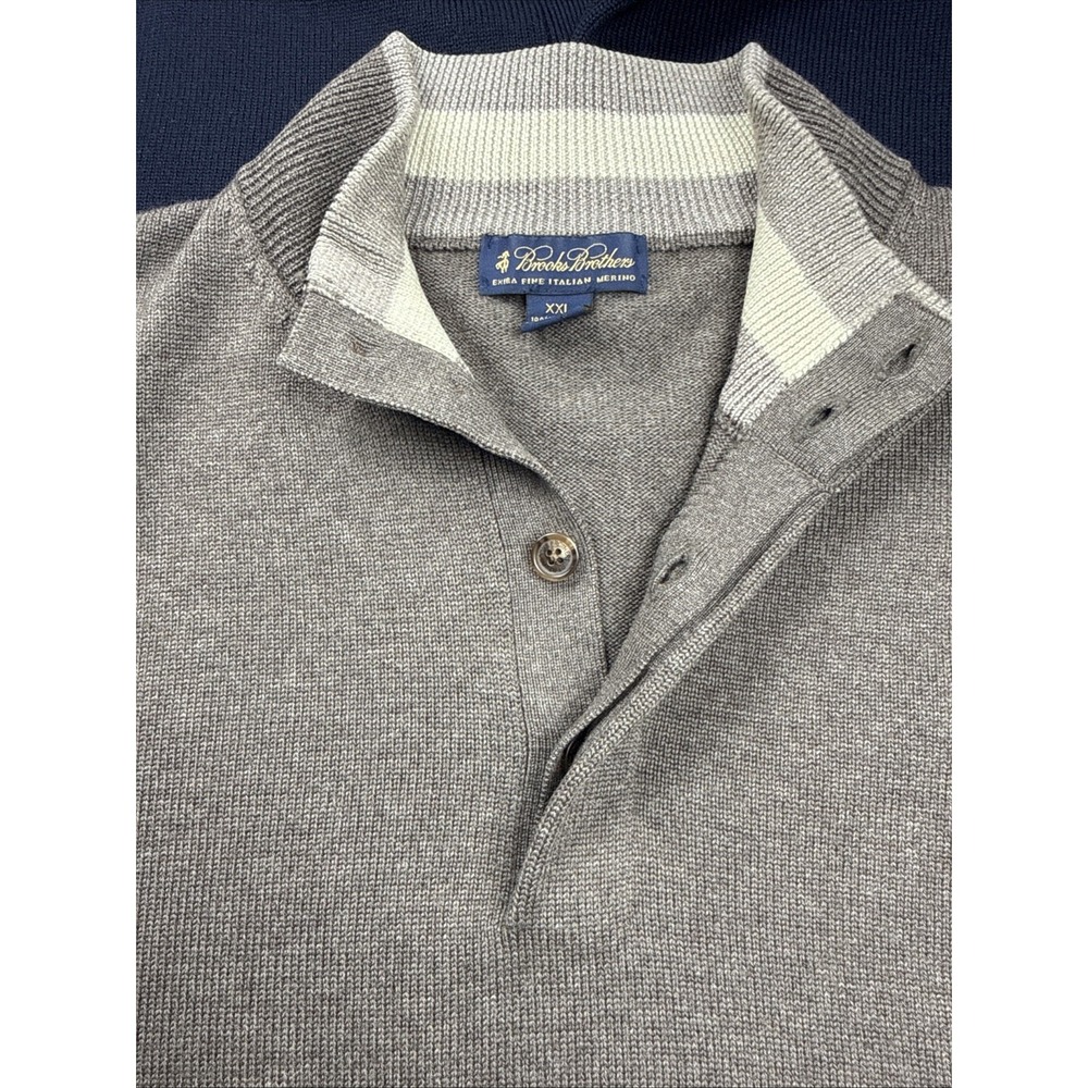 Brooks‎ Brothers Bundle 3 Pack Extra Fine Merino Wool Sweater Men XXL 1/4 & Zip - Picture 9 of 16